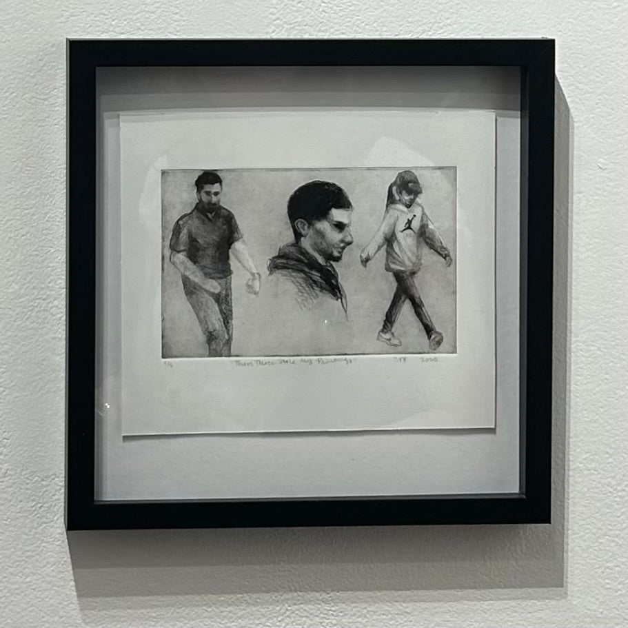 “These Three Stole My Paintings” (Framed)